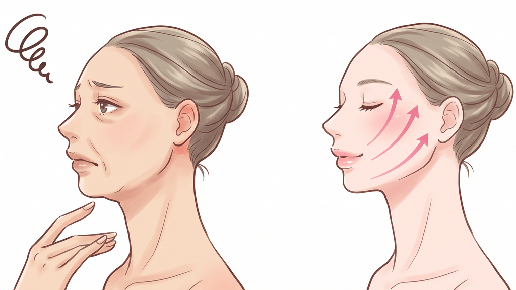 糸リフトの施術イラスト